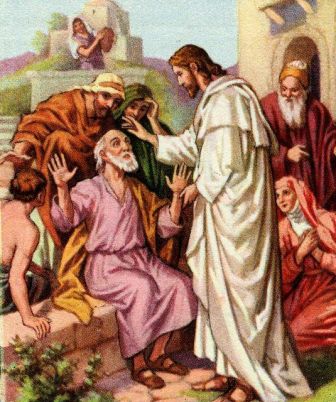 jesus heals a blind man